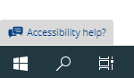 picture of accessibility and language toolbar