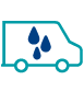 Icon showing a van with a water droplet