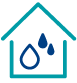 icon showing house with water drop