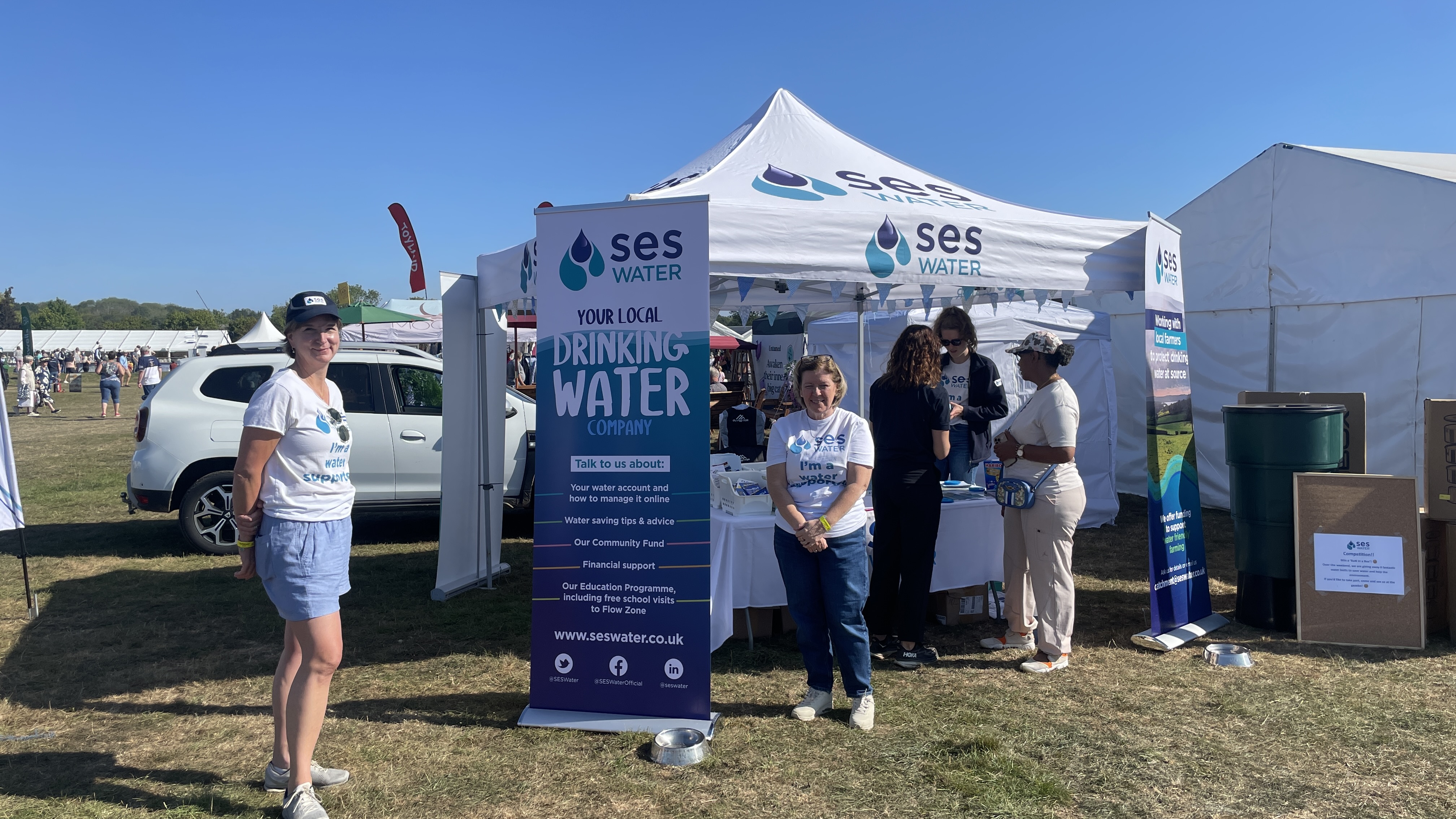 SES staff at a drinking water station
