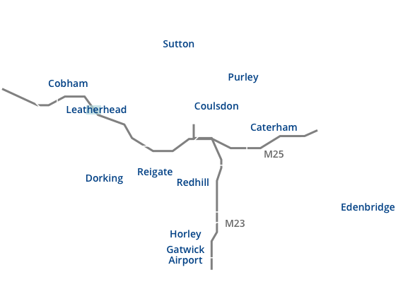 Map showing the areas in which SES provide water