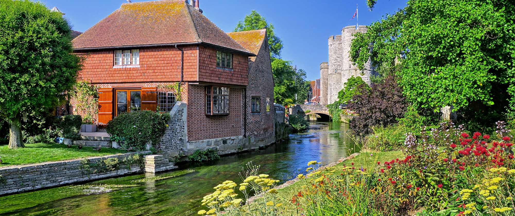 Pretty house next to a river